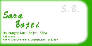 sara bojti business card